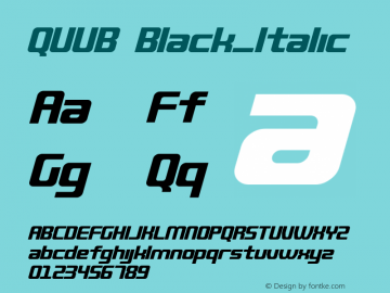 QUUB Black_Italic Version 1.000图片样张