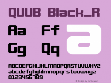 QUUB Black_R Version 1.000 Font Sample