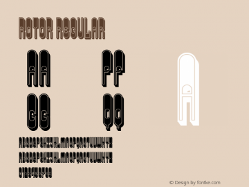 Rotor Regular Version 1.000 Font Sample