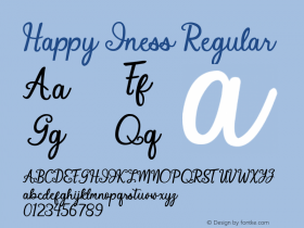 Happy Iness Version 1.00;June 10, 2020;FontCreator 11.5.0.2427 64-bit Font Sample