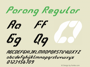 Parang Regular Version 1.000 Font Sample