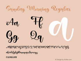 Sunday Morning Version 1.00;May 8, 2020;FontCreator 11.5.0.2427 64-bit Font Sample