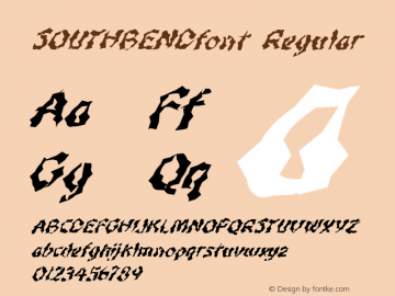 SOUTHBENDfont Regular Altsys Fontographer 3.5  4/4/01图片样张