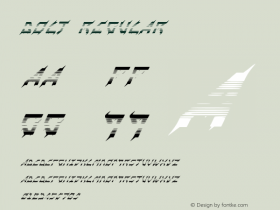 Speed Bolt Regular Version 001.002 Font Sample