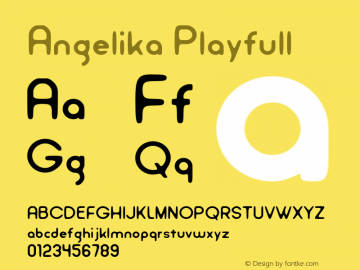 Angelika Playfull Version 1.001;Fontself Maker 3.5.1 Font Sample