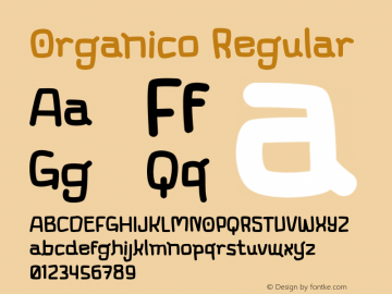 Organico Version 1.001;Fontself Maker 3.5.1图片样张