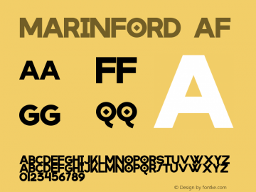 marinford Version 001.000 Font Sample