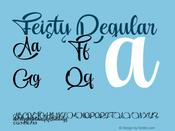 Feisty Version 1.000 Font Sample