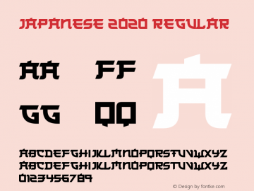 Japanese 2020 Version 1.00;June 17, 2020;FontCreator 12.0.0.2567 64-bit图片样张