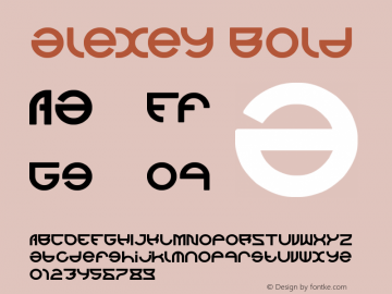 alexey Bold Version 1.00;June 22, 2020;FontCreator 11.5.0.2430 64-bit图片样张