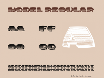 Model Regular Version 1.000 Font Sample