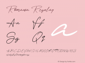 Romansa  Font Sample