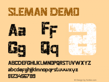 SLEMAN DEMO Version 1.000 Font Sample
