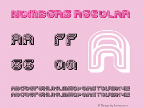 Numbers Regular Version 1.000 Font Sample