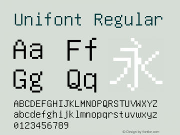 Unifont Version 13.0.03 Font Sample