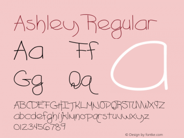 Ashley 001.001 Font Sample