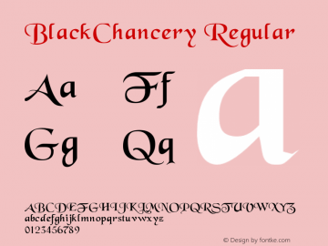 BlackChancery 001.001 Font Sample