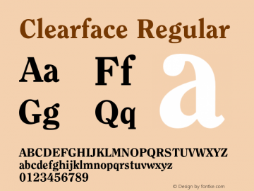 Clearface-Heavy 001.000 Font Sample