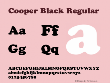 Cooper Black Version 2.01图片样张
