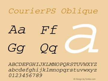 CourierPS Oblique Version 2.03图片样张