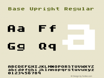 Base Upright Version 2020.0628 Font Sample