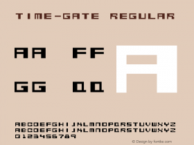 Time-Gate Version 2020.0706 Font Sample