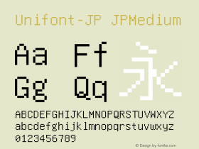 Unifont-JP Version 13.0.02 Font Sample
