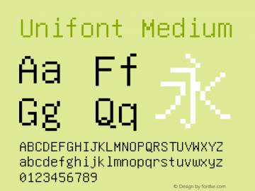 Unifont Version 13.0.02 Font Sample
