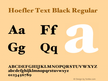 Hoefler Text Black Version 2.01图片样张