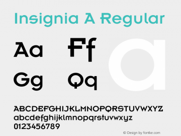 Insignia-A 001.000 Font Sample