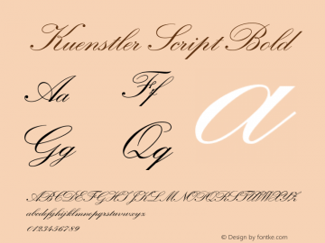 KuenstlerScript-TwoBold 001.001 Font Sample