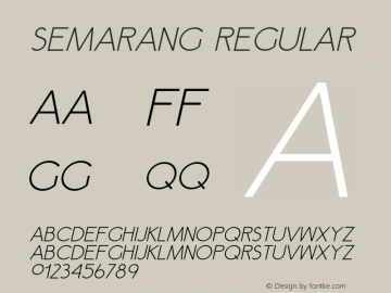 Semarang W05 Italic Version 1.00图片样张