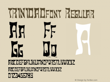 TRINIDADfont Regular Altsys Fontographer 3.5  4/4/01图片样张