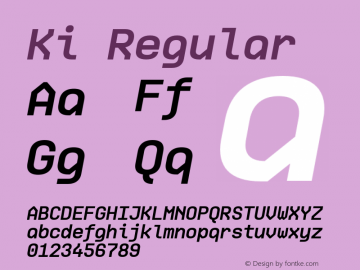 Ki W03 Bold Italic Version 1.00 Font Sample
