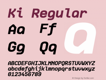Ki W03 Extra Bold Italic Version 1.00 Font Sample
