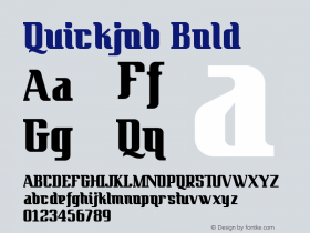 Quickjob Bold Version 1.00;July 7, 2020;FontCreator 13.0.0.2644 64-bit Font Sample