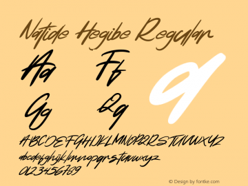 NatideHegibe Version 1.000 Font Sample