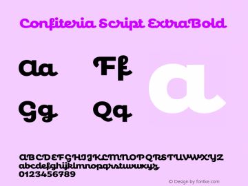 Confiteria Script ExtraBold Version 1.000 Font Sample