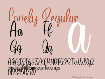 Lovely Version 1.00;February 8, 2019;FontCreator 11.5.0.2430 64-bit Font Sample