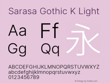 Sarasa Gothic K Light Version 0.12.8; ttfautohint (v1.8.3)图片样张