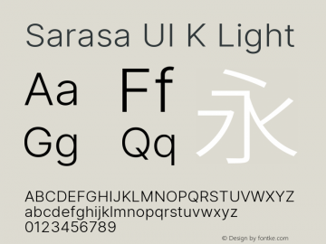 Sarasa UI K Light Version 0.12.8; ttfautohint (v1.8.3)图片样张