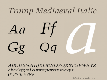 TrumpMediaeval-Italic 001.002图片样张