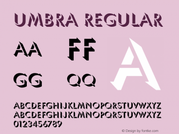 Umbra 001.001 Font Sample