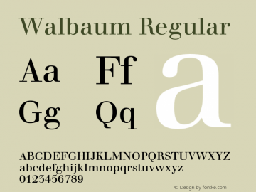 Walbaum-Roman 001.000 Font Sample