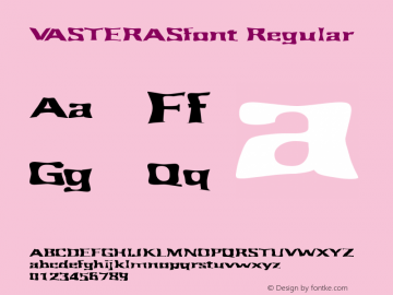 VASTERASfont Regular Altsys Fontographer 3.5  4/4/01图片样张