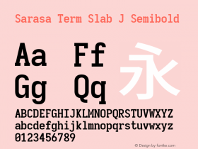 Sarasa Term Slab J Semibold 图片样张