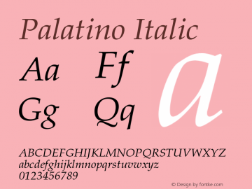 Palatino-Italic 001.005图片样张