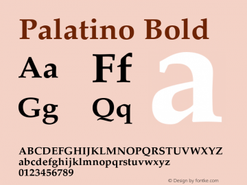 Palatino Bold Version 2.02图片样张