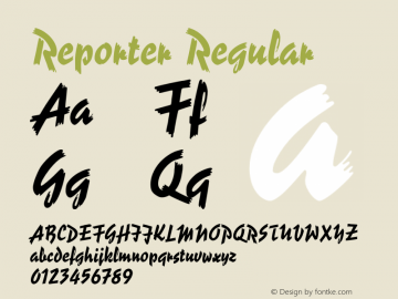 Reporter-Two 001.000 Font Sample