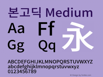 본고딕 Medium 图片样张